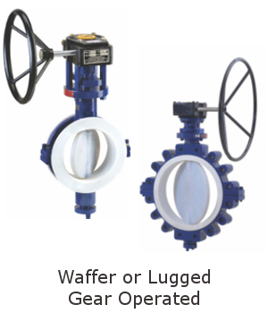 gear waffer or lugged butterfly Valve