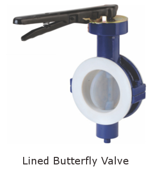 lined butterfly valve