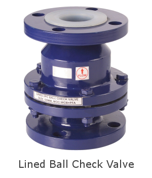 lined ball check valve